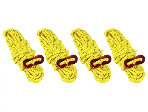 "Reflective guy ropes, 4 mm, 4 m length, 4 pieces image"