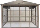 Pavillon Castel 1012 362×297×283 cm Bronze – Toit rigide 4 saisons avec panneaux doubles de 8 mm