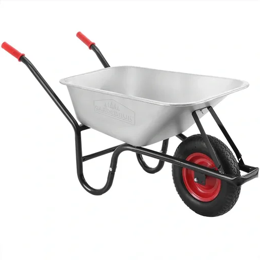 "Gardebuk Wheelbarrow - Galvanized - with pneumatic tires - 100 kg image"