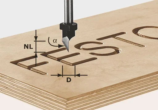 "Lettering milling machine HW D11 / 60 degrees image"