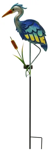 "Solar LED garden stake crane image"