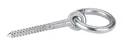 Bar ring with wood screw, 10 x 80mm, 2 pieces