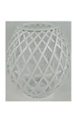 Lantern made of bamboo, round with glass insert