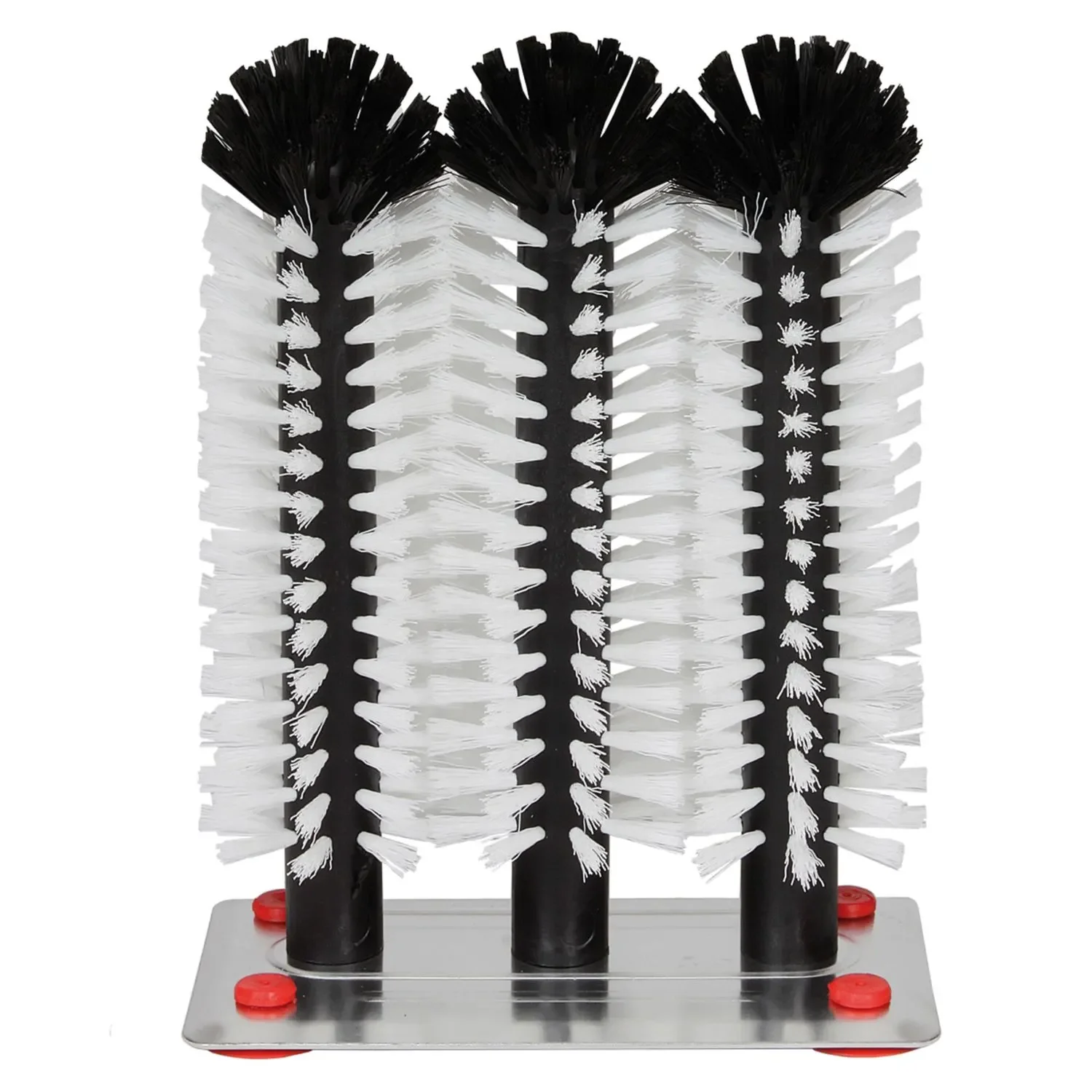 "Lave verre brosse, Brosses de nettoyage pour verre - avec fond métallique, 2 x 18 cm et 1 x 25 cm image"