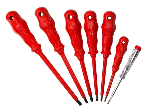 "Screwdriver set, electric, 7 pieces image"