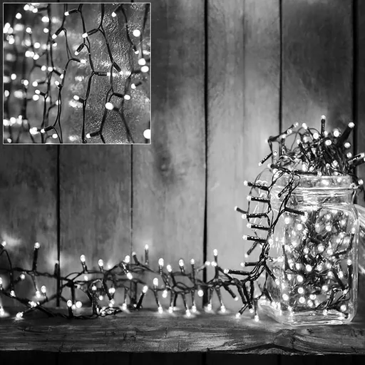 "Christmas lights - 11.5 m - 160 LEDs - Cool white - With timer - For indoor and outdoor use image"