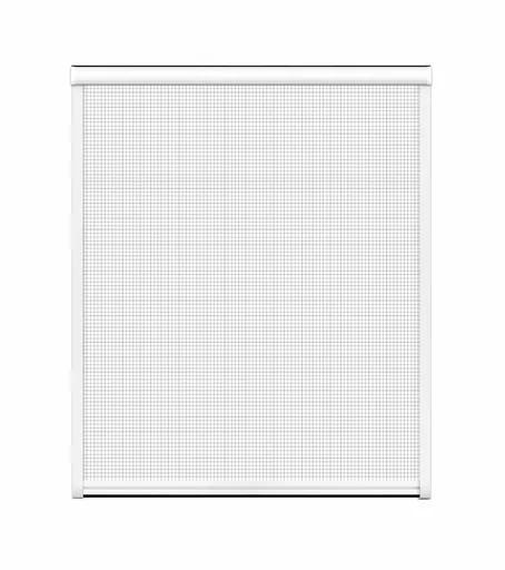 "Insect screen roller blind for windows, 130 x 160 cm in white image"