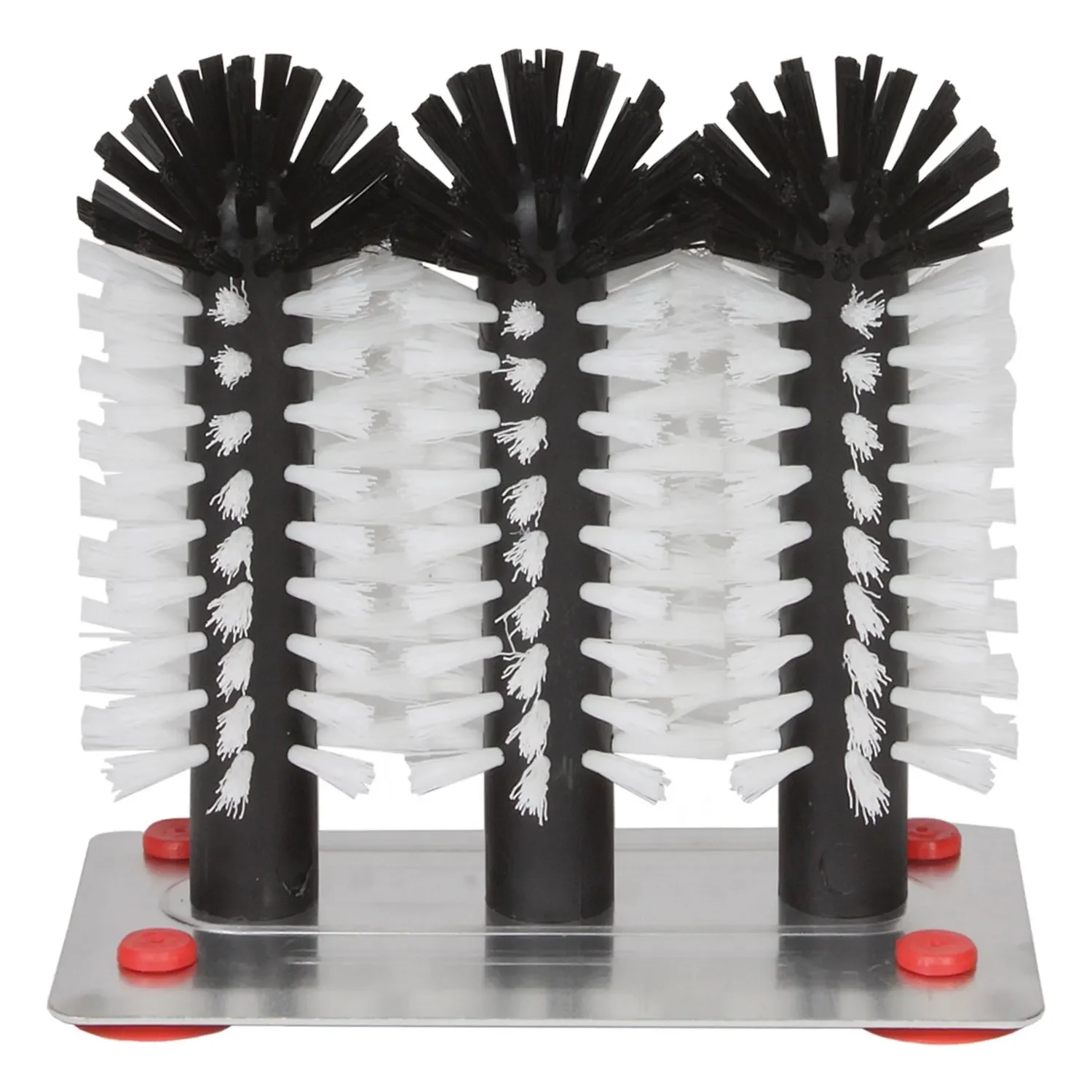 "Lave verre brosse, Brosses de nettoyage pour verre - avec fond métallique, 3 x 18 cm image"