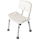 Shower chair with backrest bath stool 8-way height adjustable