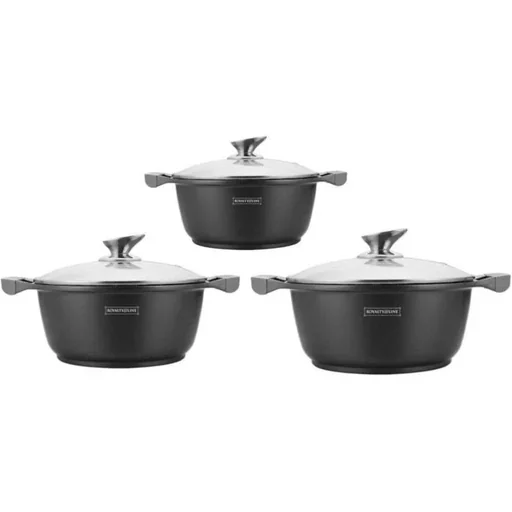 "Marble casserole - set of 3 - 26 + 32 + 40 cm image"