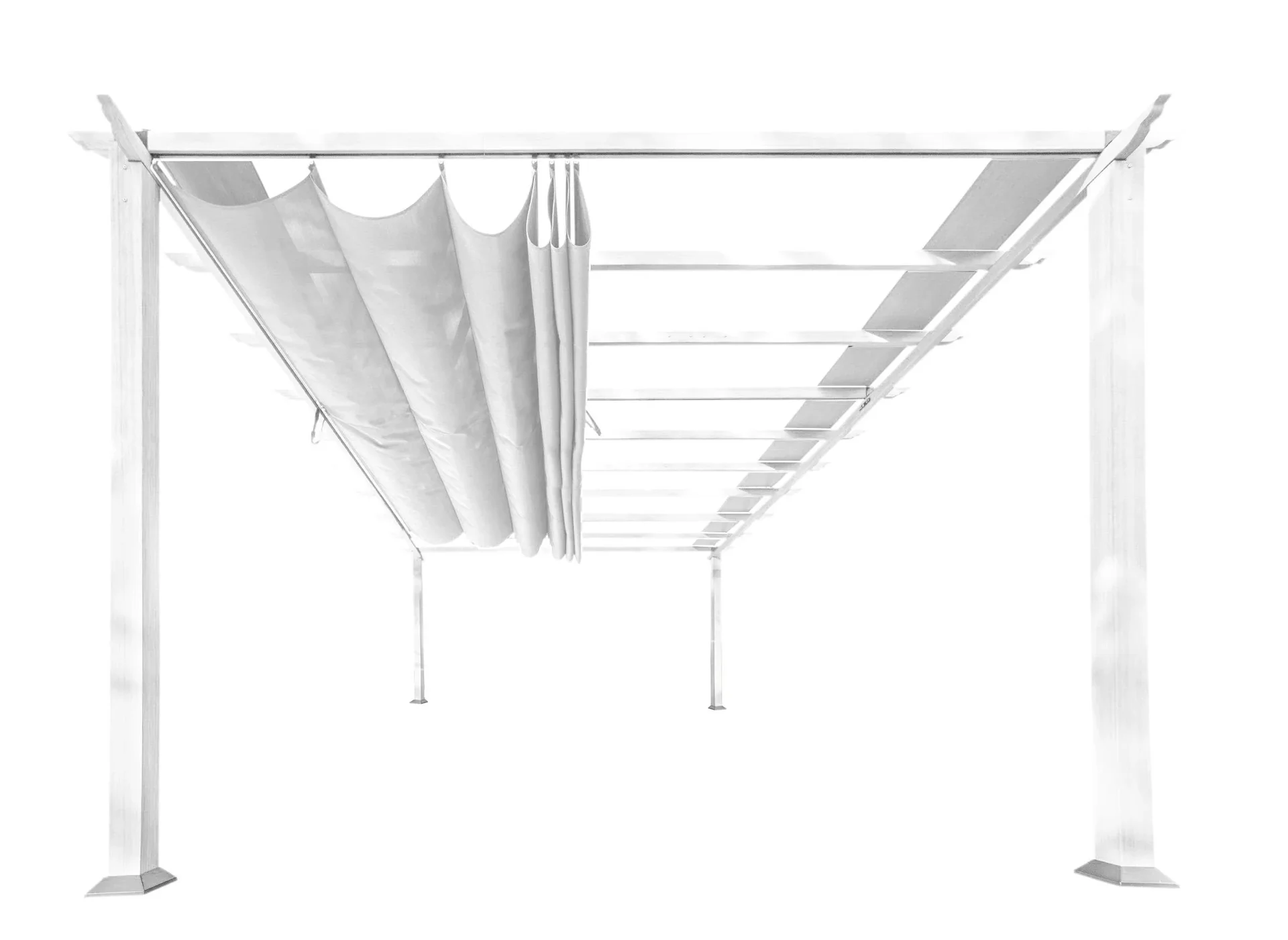 "Paragon Outdoor Pavillon d'extérieur „Florenz“ Blanc - avec voile d'ombrage réglable image"