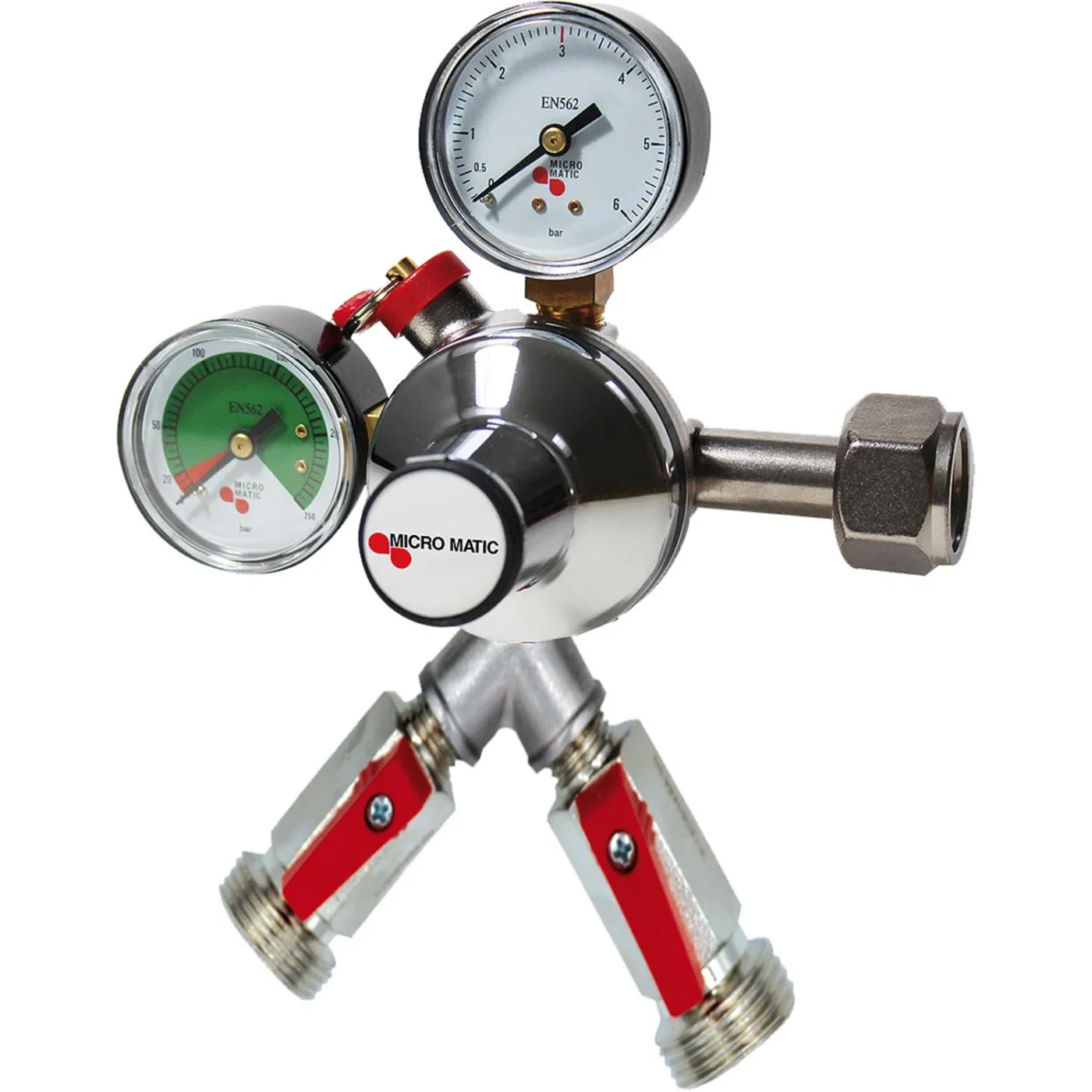 "Reducteur de pression, régulateur de pression, détendeur - CO2, Premium Micro Matic, 2 lignes image"