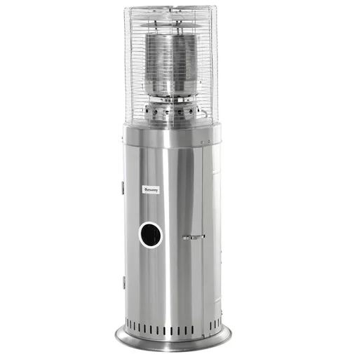 "Patio heater with handle and wheels Patio heater with rotary knob rollable Gas 10KW elegant appearance image"
