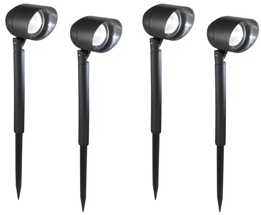 "Solar LED spot garden light - set of 4 image"