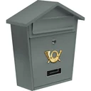 Graphite mailbox with 2 buttons - 380x320x105 mm