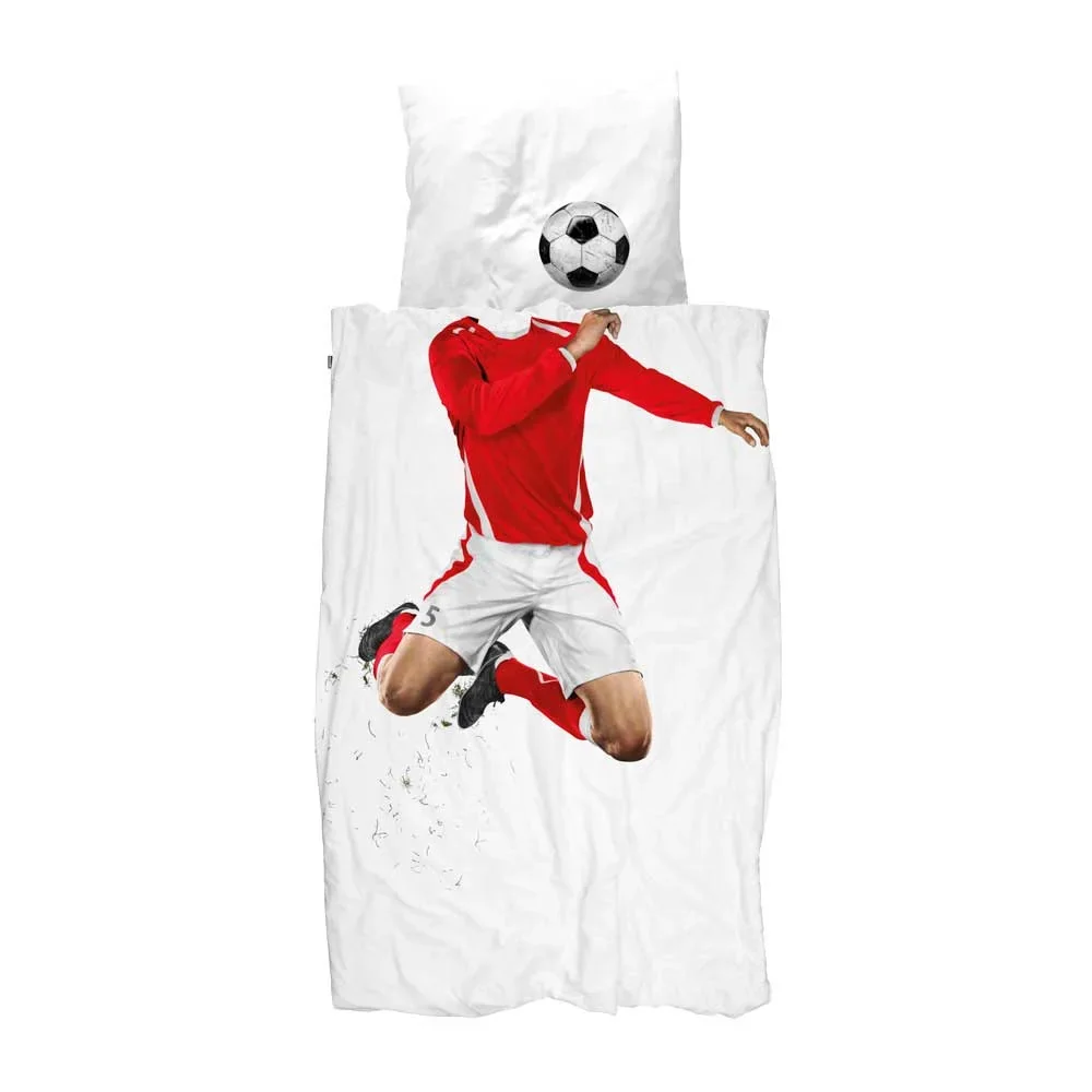"Snurk Parure de lit footballeur rouge 135 x 200 image"
