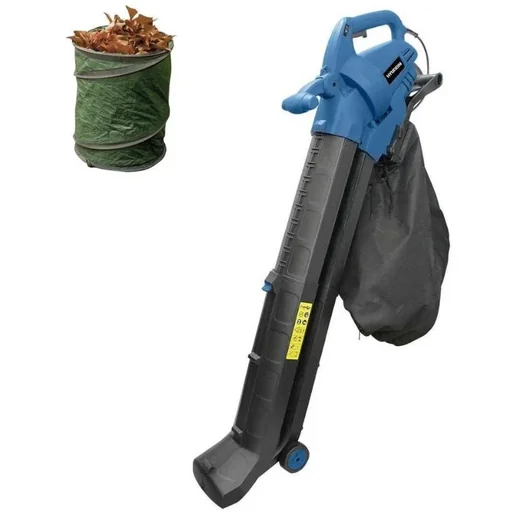 "Electric leaf blower with shredder 2800W 45L with free garden waste bag 30L image"