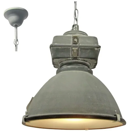 "Industrial pendant light Anouk 93678/70 concrete 40 cm image"