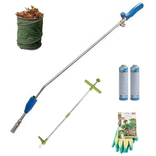 "PZ9000 Weed Killer + 2 Gas Bottles + Weed Remover + Garden Gloves + Garden Waste Bags image"
