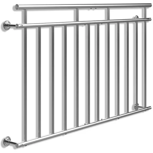 "French balcony railing made of stainless steel 90x156cm image"