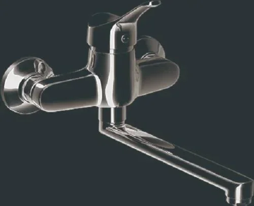 "Atti kitchen faucet for wall connection, chrome image"