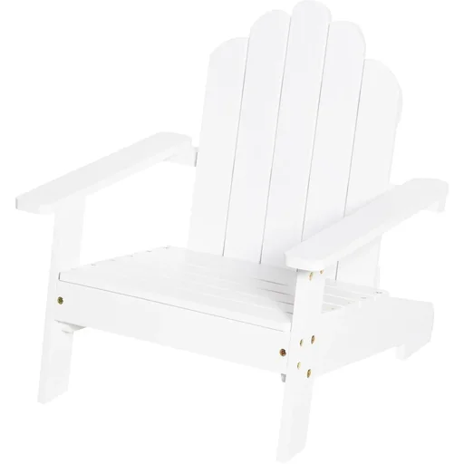 "Children's garden chair made of natural wood image"