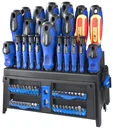 Screwdriver and bit set with holder 81-piece