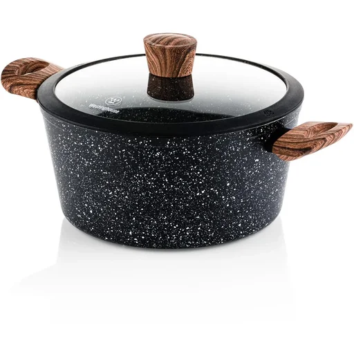 "Frying pan Ø24 cm (12.5") Black Marble Wood image"