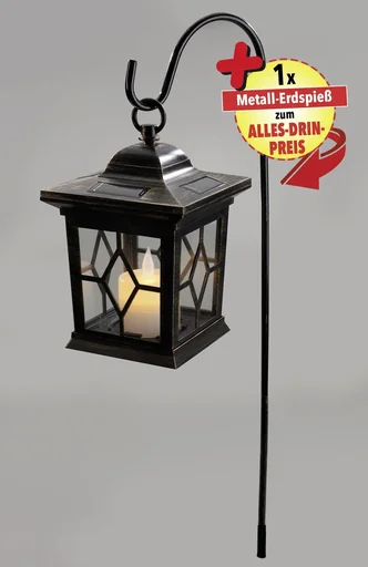 "Antique solar LED lantern image"