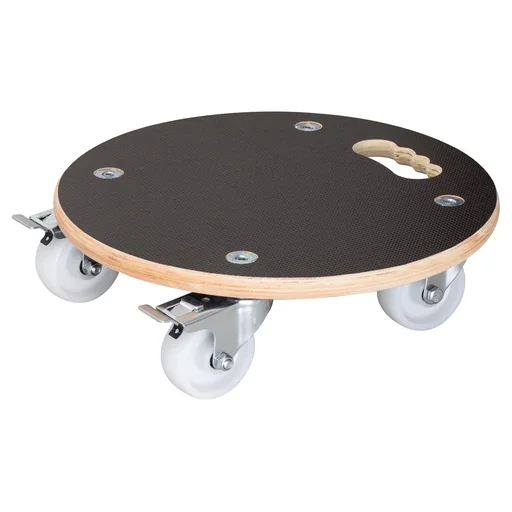 "Multi Roller MR 1107, Ø 38 x 11 cm, hard wheels Ø 75 mm, roller bearings, 2 brakes, FSC® plate, load capacity 300 kg image"