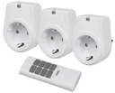 Set of 3 wireless sockets with remote control