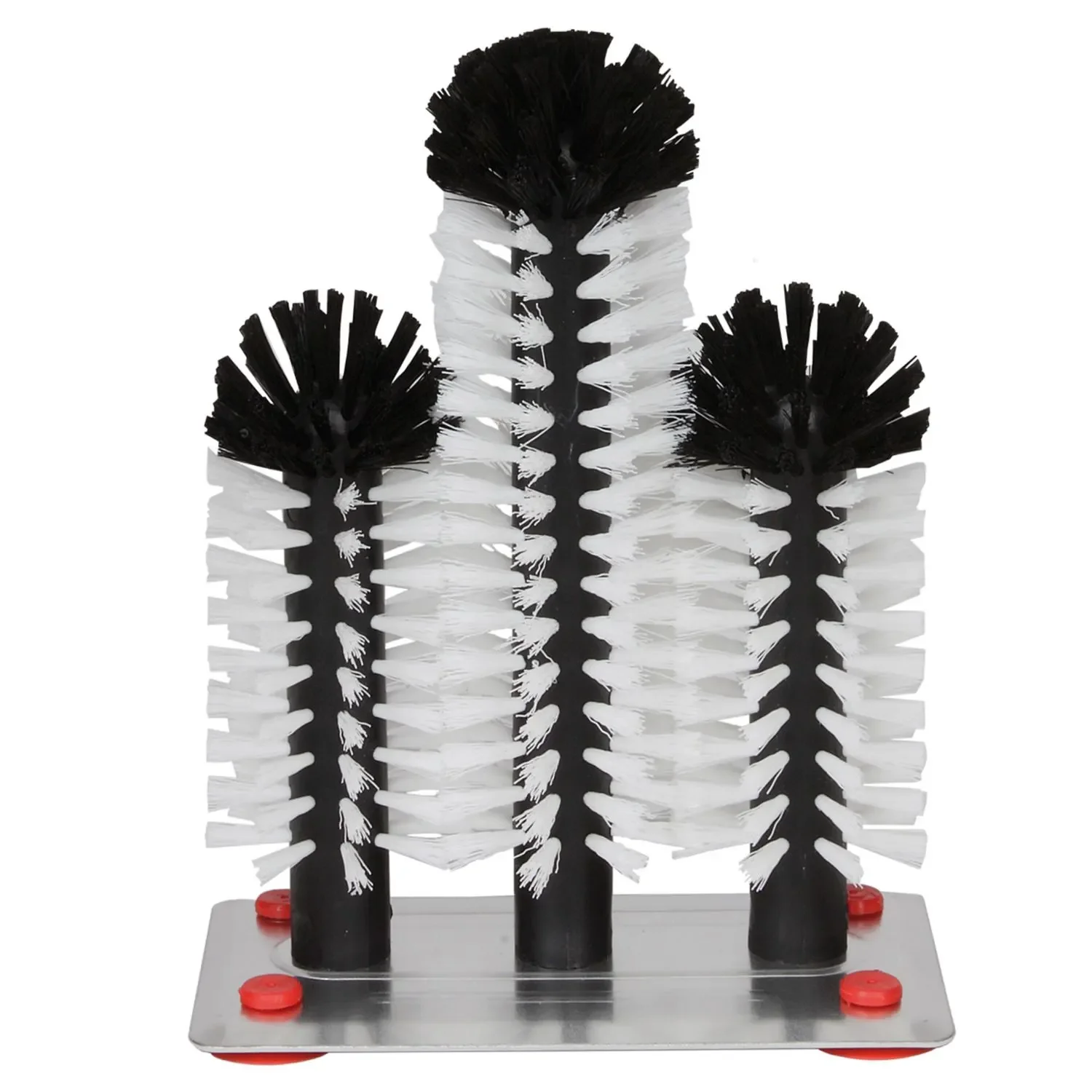 "Lave verre brosse, Brosses de nettoyage pour verre - avec fond métallique, 2 x 18 cm et 1 x 25 cm image"