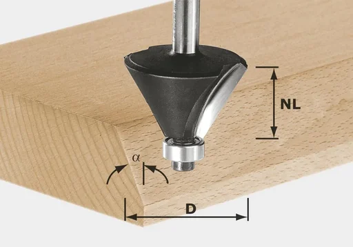 "Chamfer HW D25.7 / 25.7 / 15 Degree KL image"