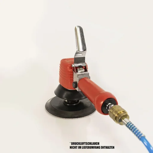 "Pneumatic eccentric sander with 5 sanding pads image"