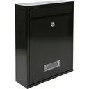 Mailbox with 2 buttons - black - 360x260x80 mm