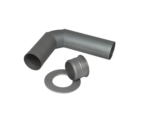 "Chimney pipe connection set 150 mm standard graphite image"