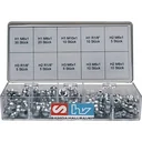 Professional conical grease nipple assortment "Series H", 110 pieces