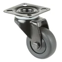 Swivel castor with plate