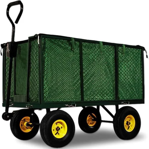 "Trolley with inner tarpaulin - green - max. 550 kg - 114 x 52 x 105 cm image"