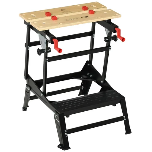 "Work table clamping table workbench retractable and foldable table top load capacity work table worktop height adjustable image"