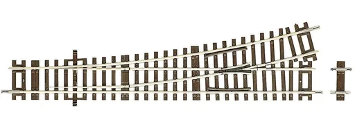 "Left switch Wl15 without drive, length 230 mm (standard length), branch angle 15° image"