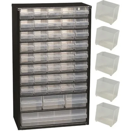 "Drawer unit with 44 drawers - 51x30.6x15cm WITH loose insert A9-1 - plastic image"