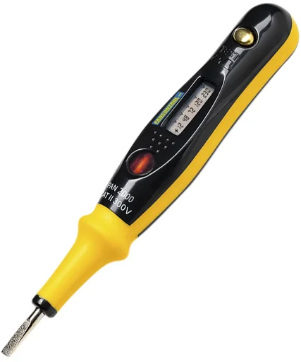 "Voltage tester, 1-pole with LCD display, 12-220 V AC/ 12-36 V DC image"