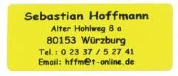 "Address labels with yellow background, self-adhesive, 1000 pieces image"