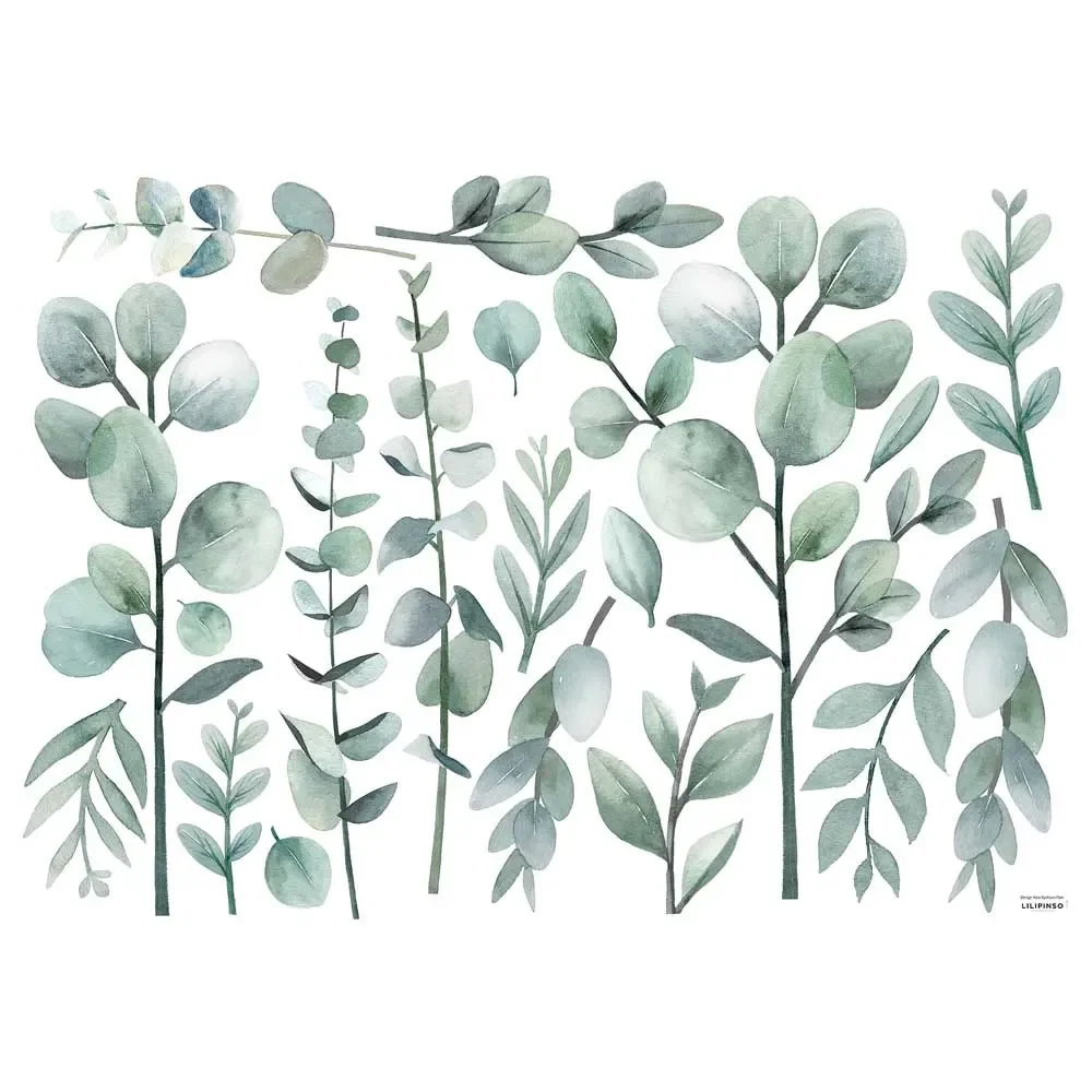 "Lilipinso stickers muraux L Branches d'eucalyptus vert tendre image"