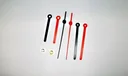 Long 2-color hand set to match the DCF radio clock movement