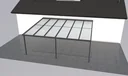 Patio roof Premium, anthracite, 6110 x 5060 mm - Polycarbonate multi-wall sheets 16 mm, opal