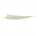 Sun sail sunroof rectangle 3x4m HDPE cream