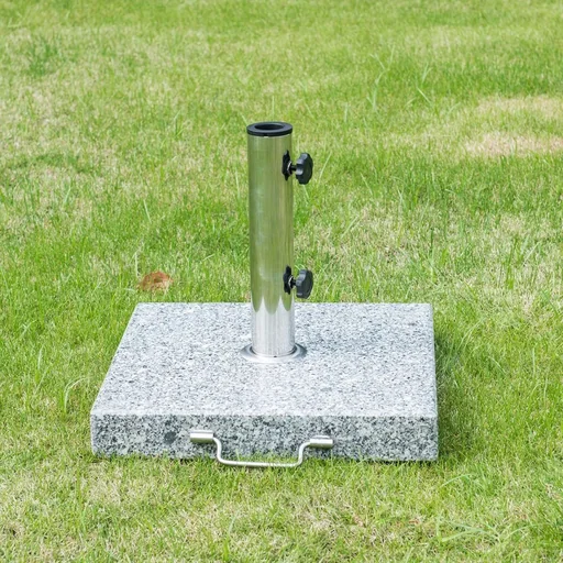 "Parasol base with 2 wheels silver image"