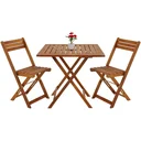 3-piece acacia wood balcony set.